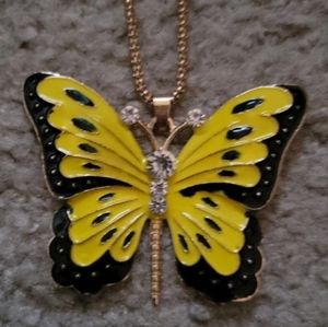 Betsy Johnson Butterfly Necklace